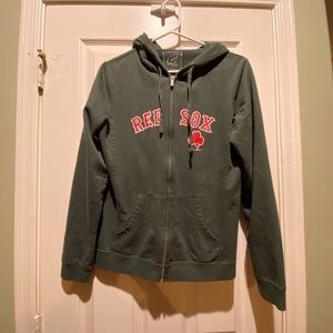 Green Red Sox zip up